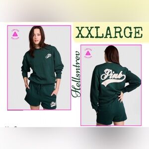 Victoria’s Secret PINK FRIDAY LIMITED EDITION Ivy Fleece Crew Sweatshirt XXLARGE
